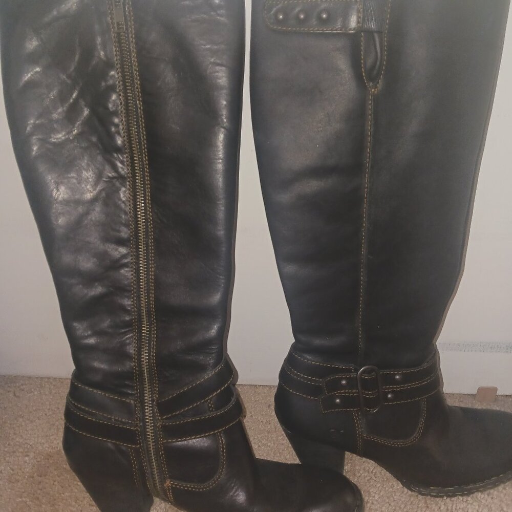 Born Knee High Leather Harness Boot